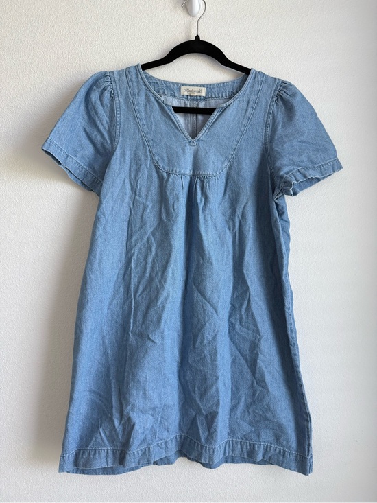 Madewell Dresses & Skirts - Madewell Popover Light Blue Denim Swing Dress